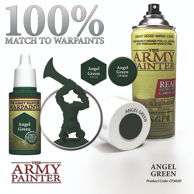 The Army Painter: Colour Primer - Angel Green **Local Pick-Up and Purchase Only**