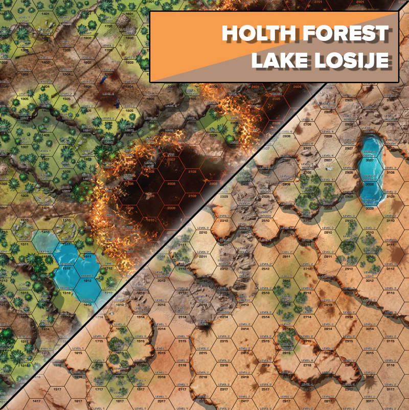 BattleTech: Battle Mat - Tukayyid - Holth Forest/Lake Losije
