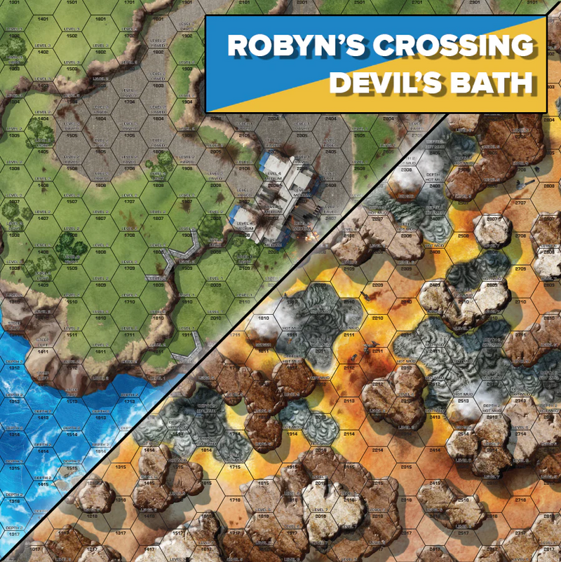 BattleTech: Battle Mat - Tukayyid - Robyn's Crossing/Devil's Bath