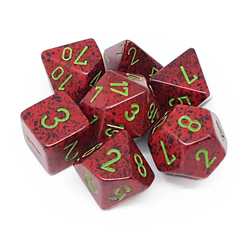 Chessex 25304 Speckled Strawberry RPG Polyhedral Dice Set [7ct]