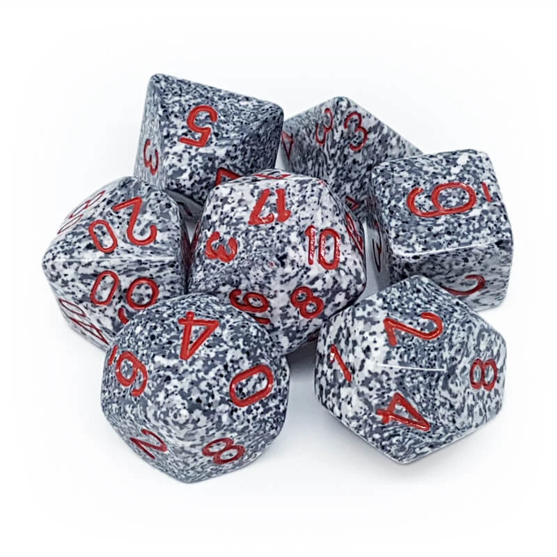 Chessex 25320 Speckled Granite RPG Polyhedral Dice Set [7ct]