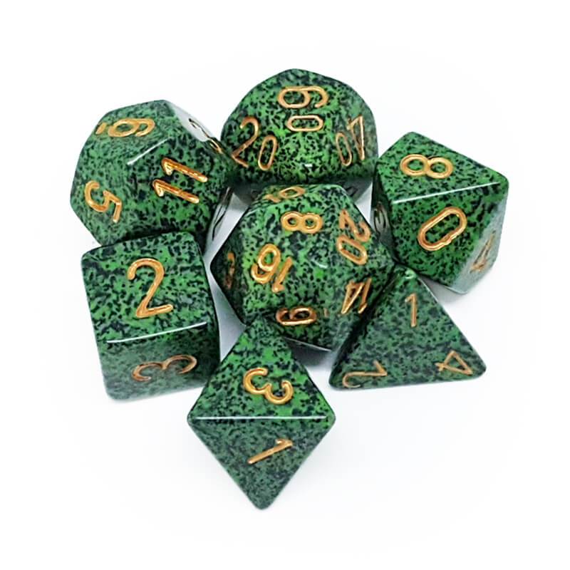 Chessex 25335 Speckled Golden Recon RPG Polyhedral Dice Set [7ct]
