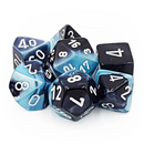 Chessex 26446 Gemini Black-Shell/White RPG Polyhedral Dice Set [7ct]