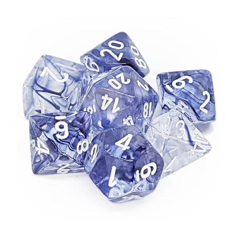 Chessex 27408 Nebula Black/White RPG Polyhedral Dice Set [7ct]