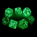 Chessex 27555 Nebula Spring/White Luminary RPG Polyhedral Dice Set [7ct]