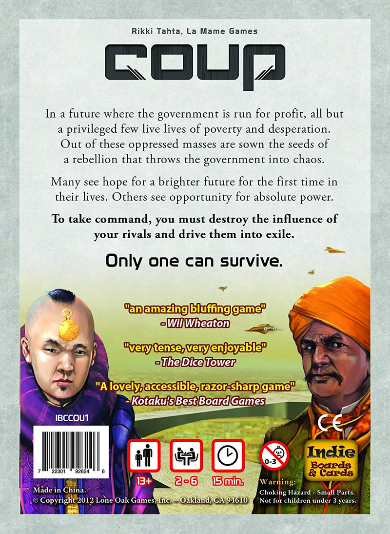 Coup: The Resistance Universe [Board Game]