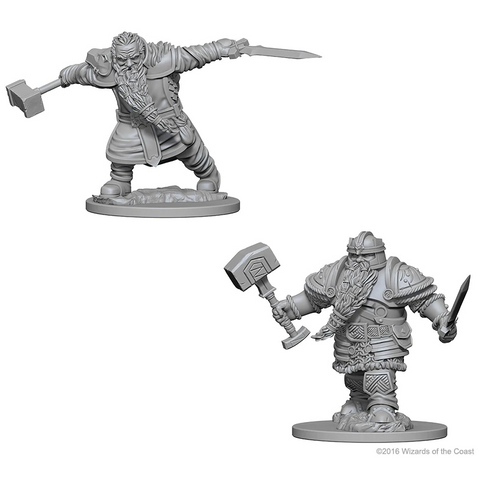 D&D Nolzur's Marvelous Miniatures: W01 Dwarf Fighter [Unpainted]