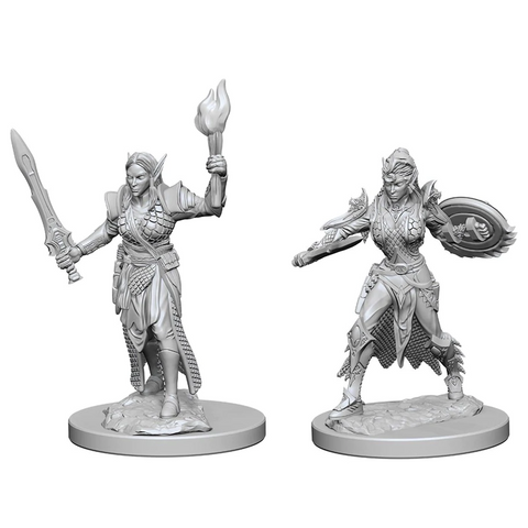 Pathfinder Battles Deep Cuts Miniatures: W01 Elf Female Fighter [Unpainted]