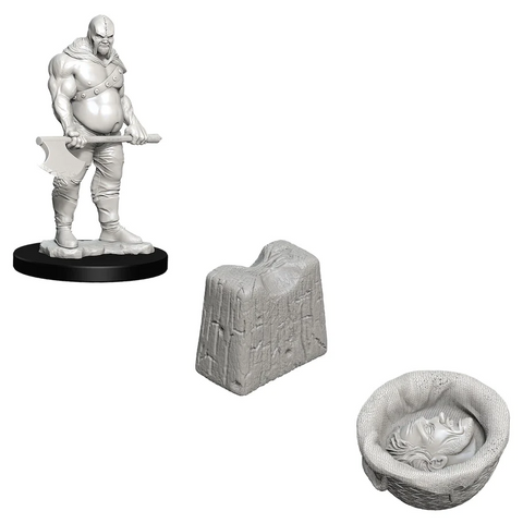 WizKids Deep Cuts Miniatures: W06 Executioner & Chopping Block [Unpainted] *OUT OF PRINT*