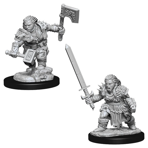 Pathfinder Battles Deep Cuts Miniatures: W08 Female Dwarf Barbarian [Unpainted]