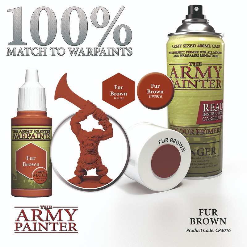 The Army Painter: Colour Primer - Fur Brown **Local Pick-Up and Purchase Only**