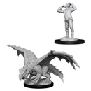D&D Nolzur's Marvelous Miniatures: W11 Green Dragon Wyrmling & Afflicted Elf [Unpainted]