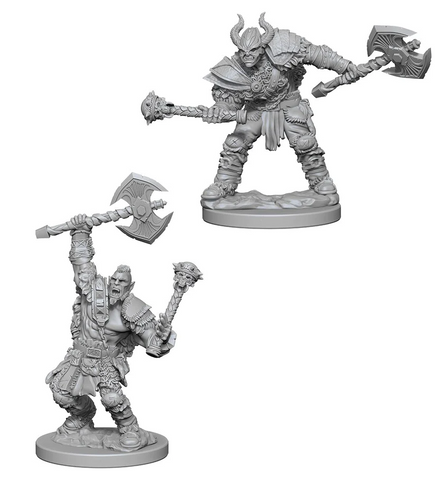 Pathfinder Battles Deep Cuts Miniatures: W03 Half-Orc Male Barbarian [Unpainted]