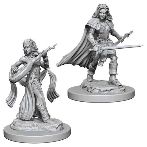 Pathfinder Battles Deep Cuts Miniatures: W04 Human Female Bard [Unpainted]