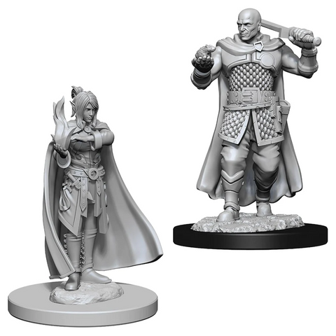 D&D Nolzur's Marvelous Miniatures: W08 Human Ranger & Moon Elf Sorcerer [Unpainted]