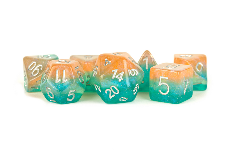 FanRoll MET 766 Layered Stardust: Sunset RPG Polyhedral Dice Set [7ct]