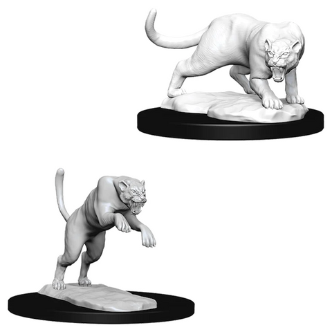 D&D Nolzur's Marvelous Miniatures: W06 Panther & Leopard [Unpainted]