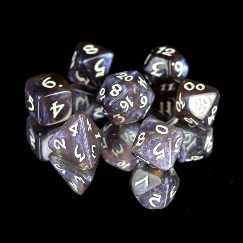 Die Hard Dice RPG Polyhedral Dice Set - Elessia Kybr, Passion with White  [7ct]
