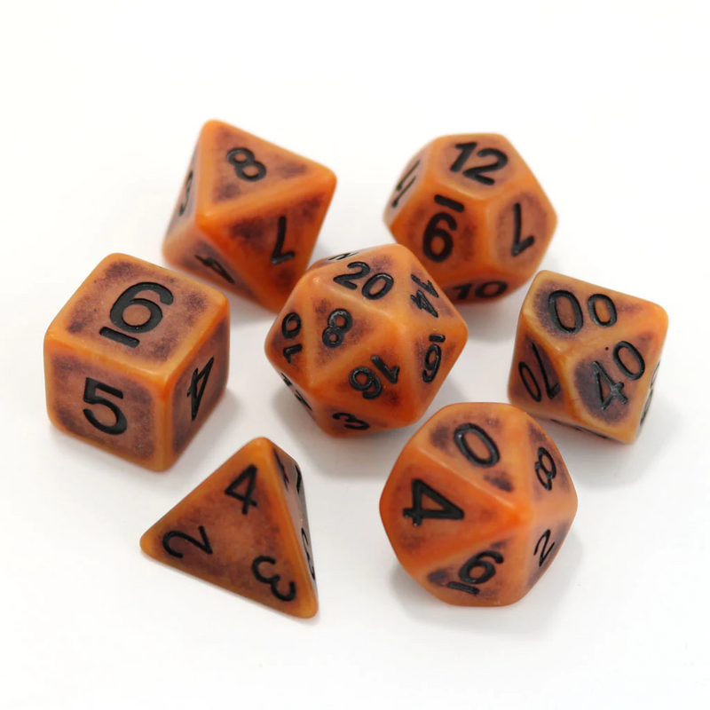 Die Hard Dice RPG Polyhedral Dice Set - Pumpkin Ancient [7ct]