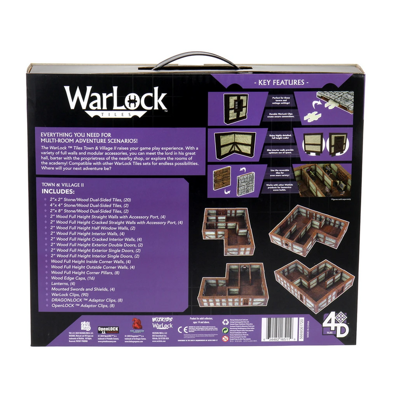 WarLock Tiles: Town & Village II - Full Height Plaster Walls