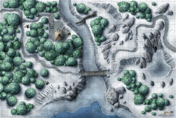 D&D Icewind Dale: Rime of the Frostmaiden - Double-sided 20"x30" Encounter Map