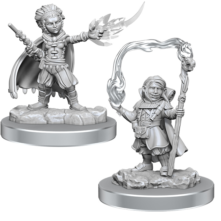 D&D Nolzur's Marvelous Miniatures: W20 Halfling Wizards [Unpainted]