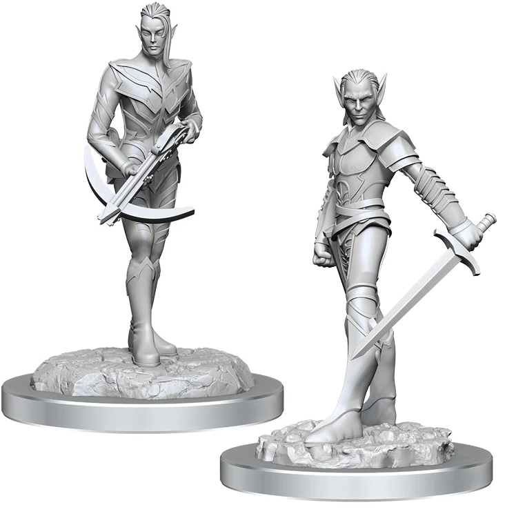 D&D Nolzur's Marvelous Miniatures: W18 Drow Fighters [Unpainted]