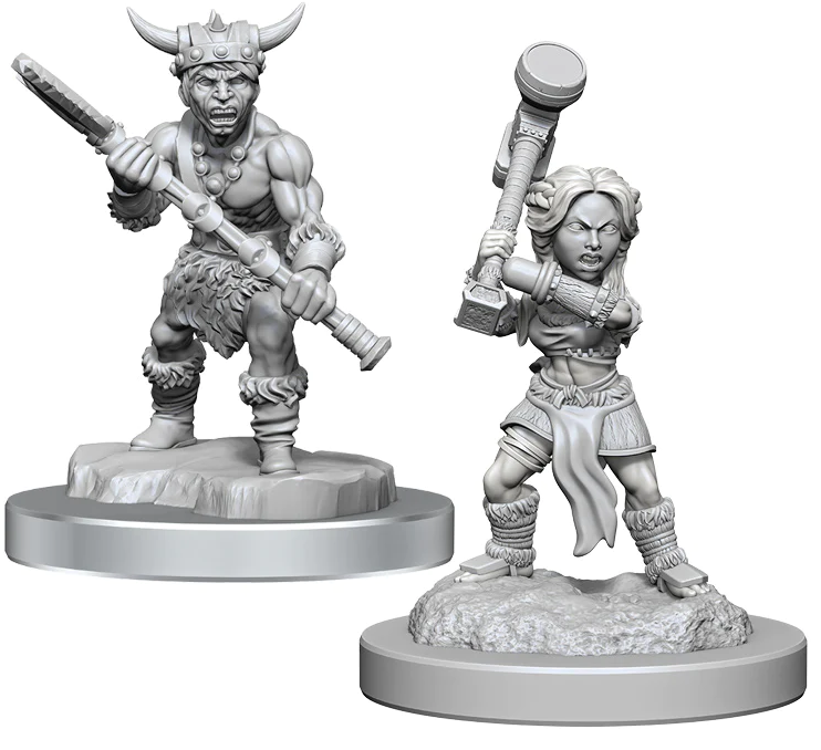 D&D Nolzur's Marvelous Miniatures: W18 Halfling Barbarians [Unpainted]