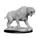 WizKids Deep Cuts Miniatures: W14 Sabre-Toothed Tiger [Unpainted]