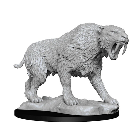 WizKids Deep Cuts Miniatures: W14 Sabre-Toothed Tiger [Unpainted]