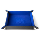 FanRoll MET Velvet Folding Dice Tray w/ Leather Backing - Blue