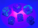 Chessex 26863 Gemini Blue-Blue/Light Blue Luminary 12mm d6 Dice Block [36ct]