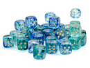 Chessex 27956 Nebula Oceanic/Gold Luminary 12mm d6 Dice Block [36ct]
