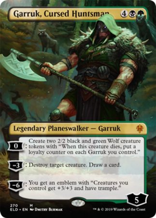 Garruk, Cursed Huntsman (Borderless) [Throne of Eldraine]