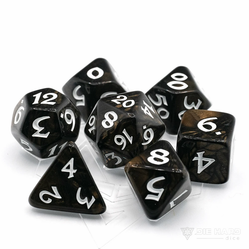 Die Hard Dice RPG Polyhedral Dice Set - Elessia Wilderun with White [7ct]