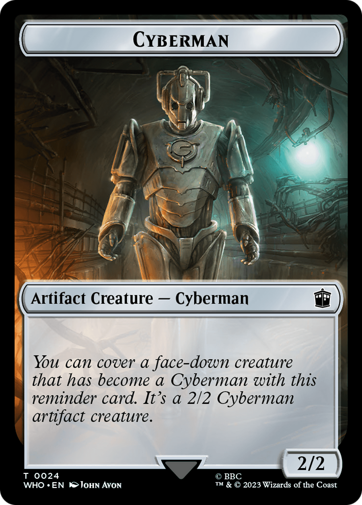 Alien Angel // Cyberman Double-Sided Token [Doctor Who Tokens]