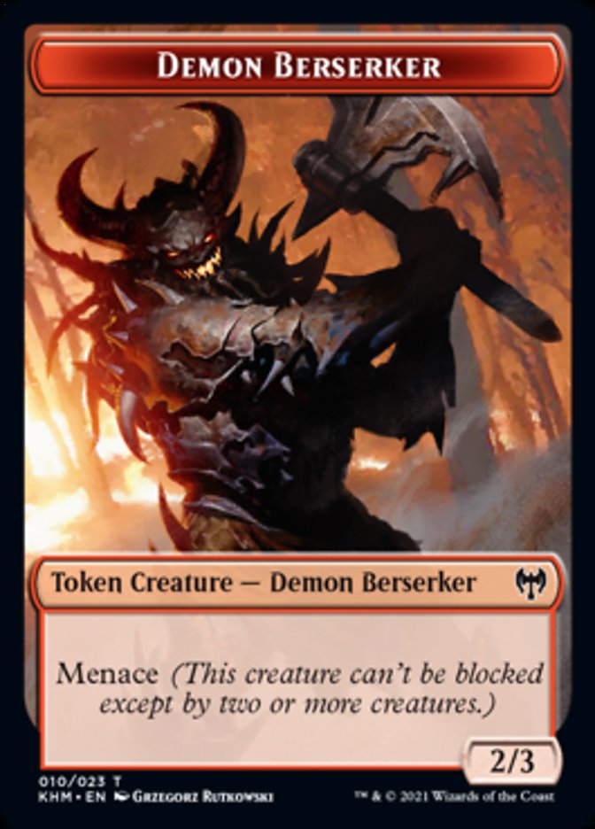 Demon Berserker Token [Kaldheim]