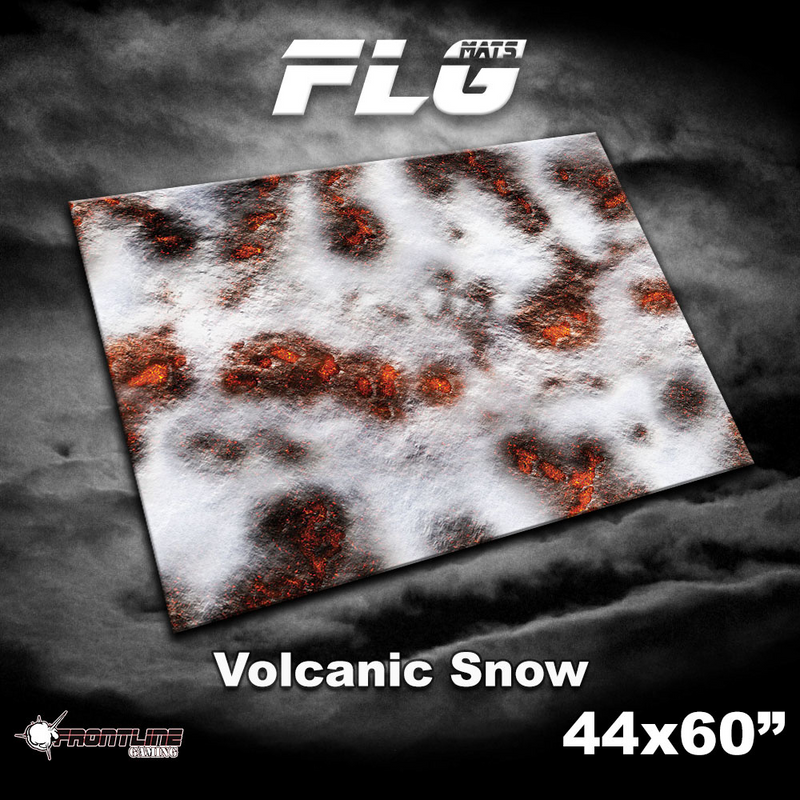 FLG Neoprene Wargaming Mats: Volcanic Snow - 44" x 60"