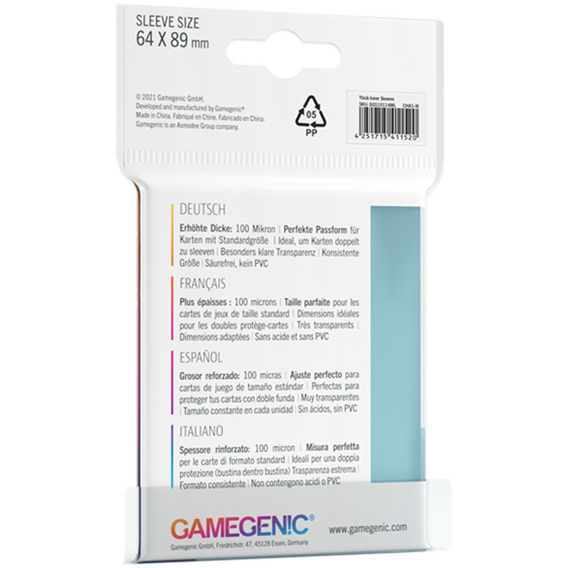 Gamegenic Thick Inner Sleeves - Standard [50ct]