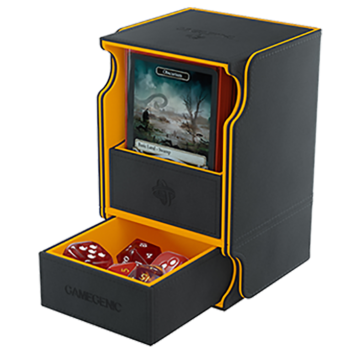 Gamegenic Watchtower 100+ XL Convertible Deck Box - Black/Orange [2021 Edition]