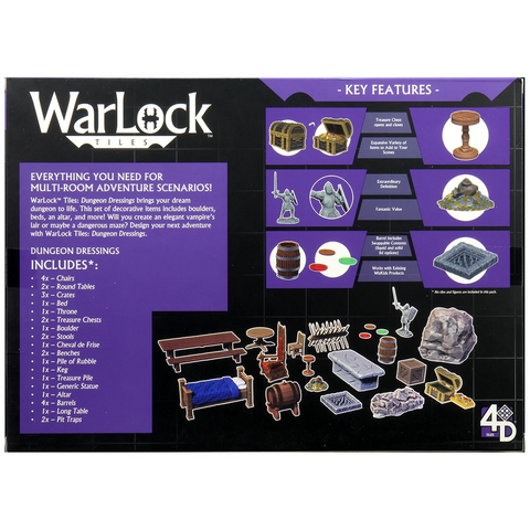WarLock Tiles: Dungeon Tiles - Dungeon Dressings