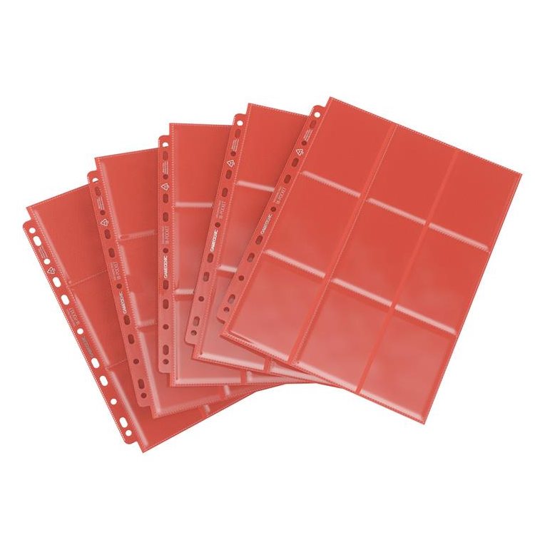 Gamegenic Sideloading 18-Pocket Pages - Red [50ct]