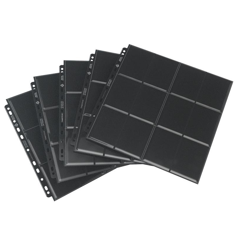 Gamegenic Sideloading 24-Pocket Pages - Black [10ct]