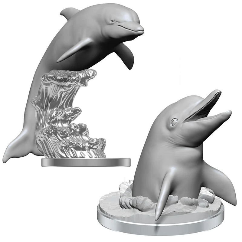 WizKids Deep Cuts Miniatures: W14 Dolphins [Unpainted]