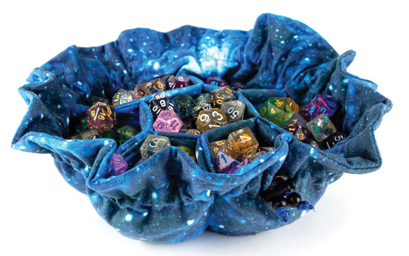 FanRoll MET Velvet Compartment Dice Bag with Pockets - Galaxy