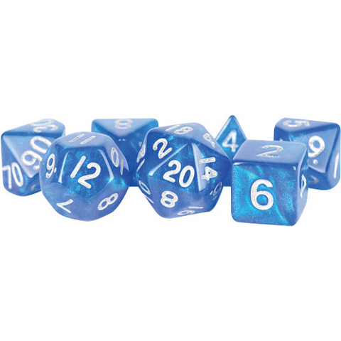 FanRoll MET 181 Stardust Blue/Silver RPG Polyhedral Dice Set [7ct]