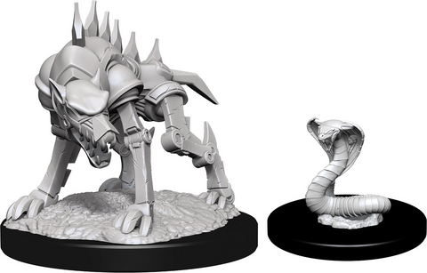D&D Nolzur's Marvelous Miniatures: W14 Iron Cobra & Iron Defender [Unpainted]
