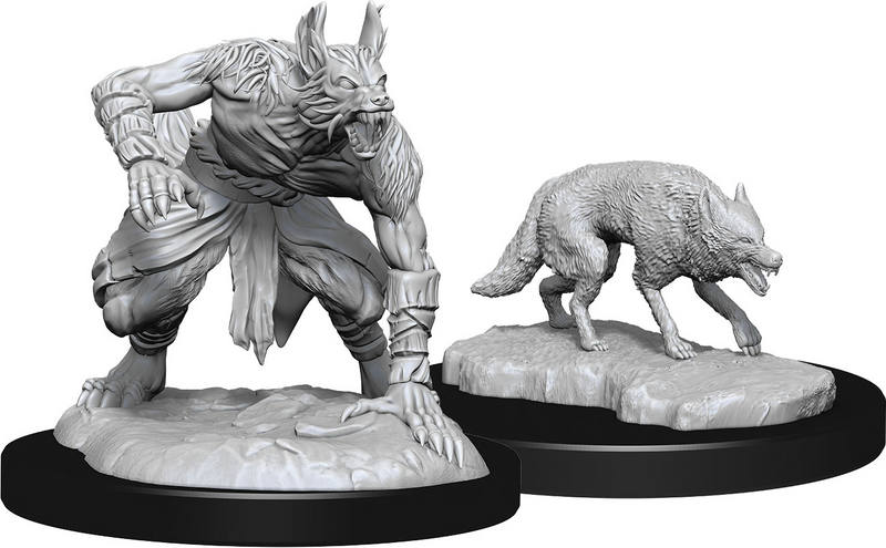 D&D Nolzur's Marvelous Miniatures: W14 Jackalwere & Jackal [Unpainted]