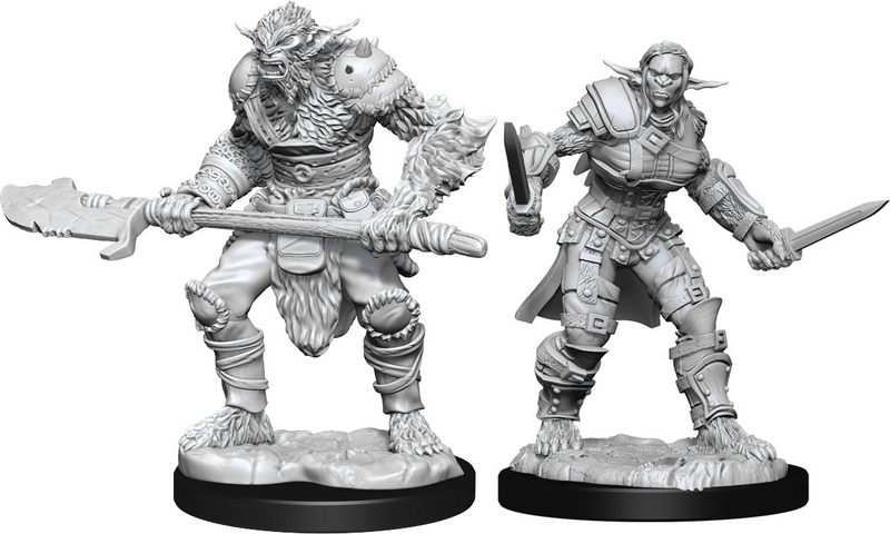 D&D Nolzur's Marvelous Miniatures: W15 Bugbear Barbarian & Bugbear Rogue [Unpainted]