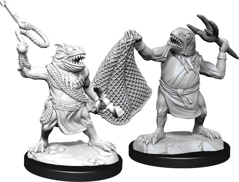 D&D Nolzur's Marvelous Miniatures: W14 Kuo-Toa & Kuo-Toa Whip [Unpainted]
